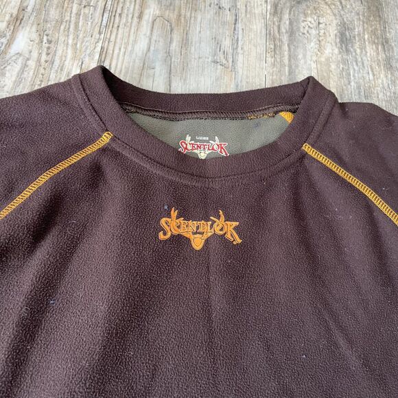 Scentlok Hunting Shirt Fleece Men's Large Brown Orange Y2K Vintage Streetwear - Picture 2 of 6